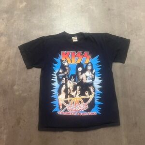 2003 Aerosmith X Kiss summer tour front and back logo tee shirt‎